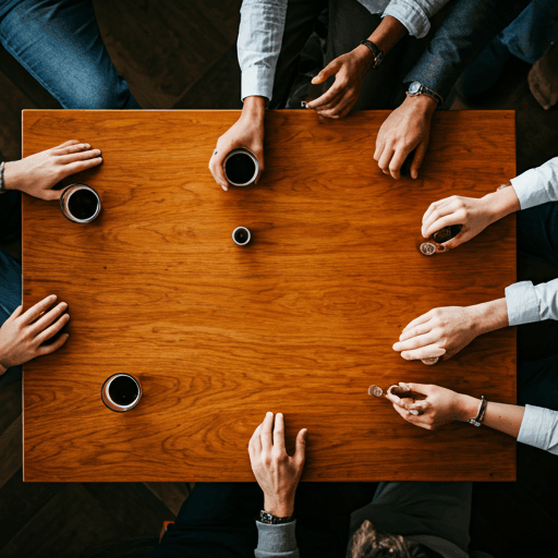 Community gathered around the table